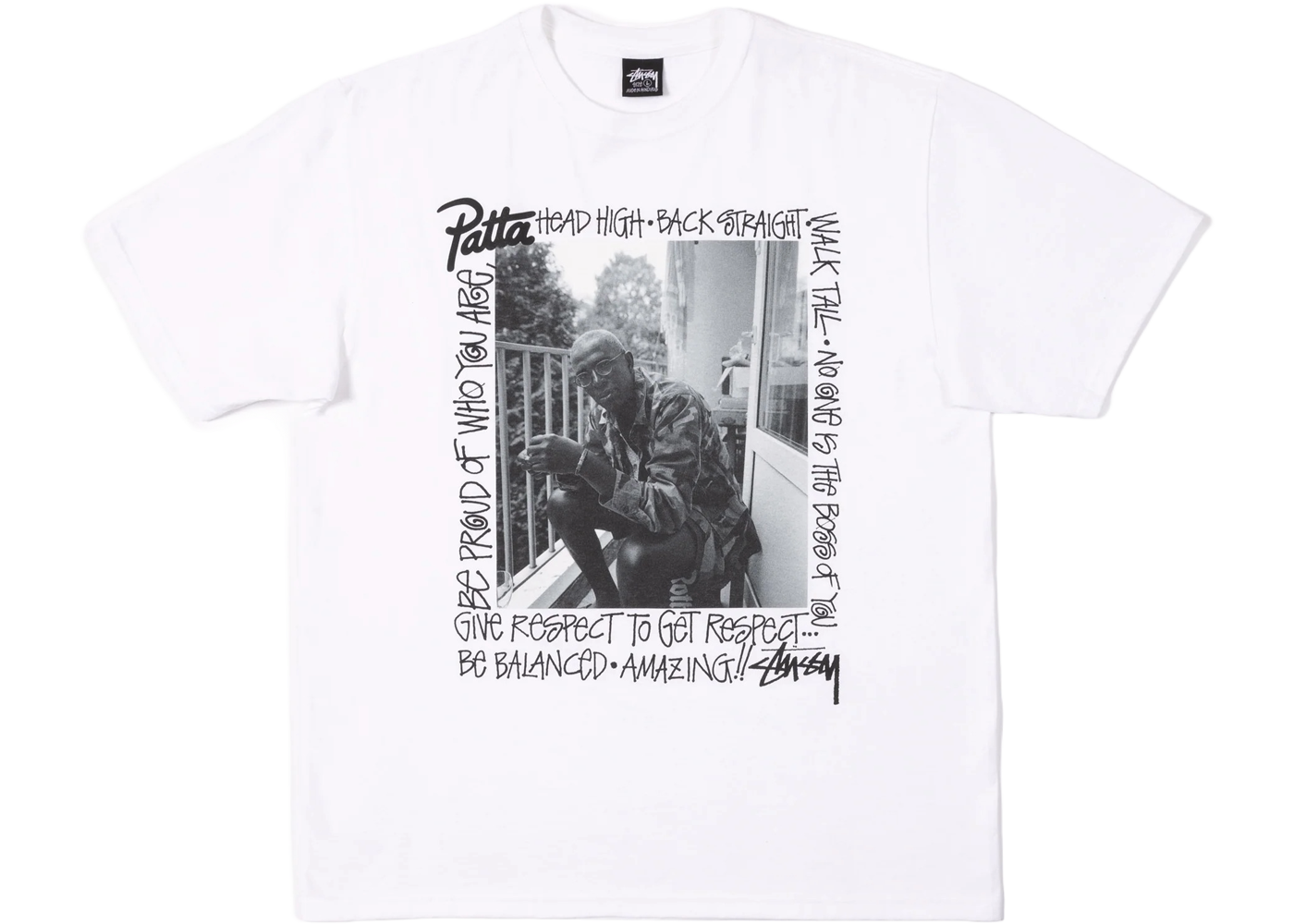 Stüssy X Patta Respect T-Shirt White - Rotation