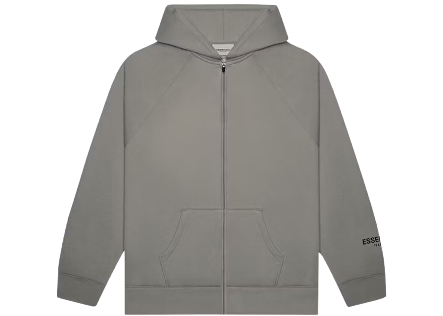 Fear of God Essentials Zip Up Hoodie Charcoal Rotation