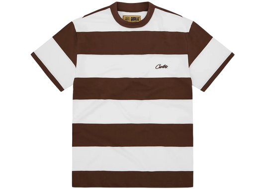 Corteiz Striped T-Shirt Brown