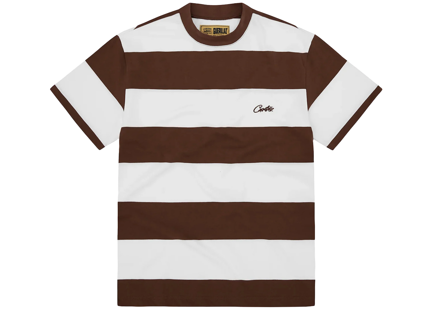 Corteiz Striped T-Shirt Brown