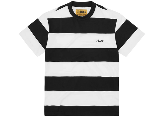 Corteiz Striped T-Shirt Black