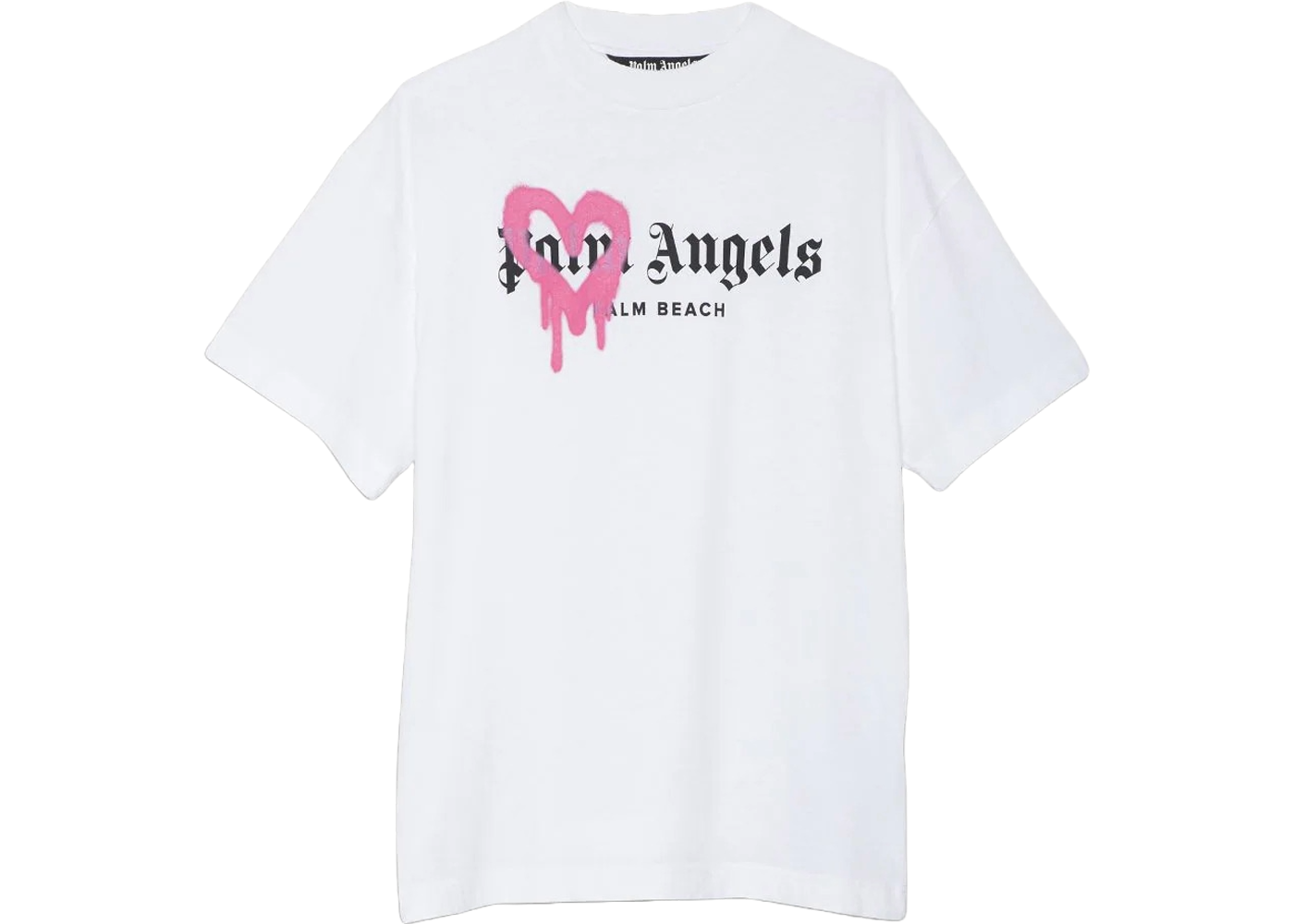 Palm Angels Palm Beach Sprayed Logo T-Shirt White