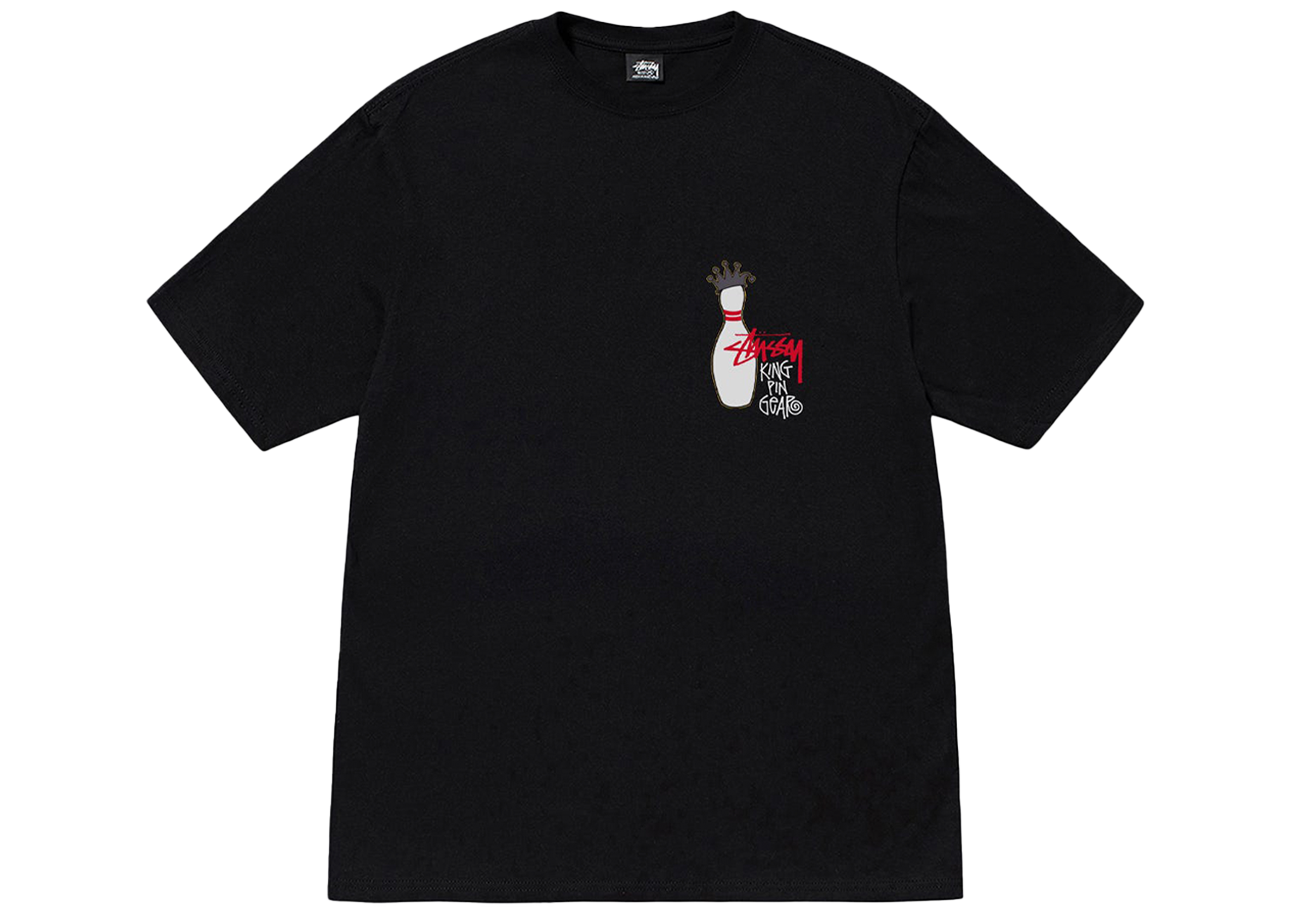 Stüssy KINGPIN PIG. DYED T-Shirt Black