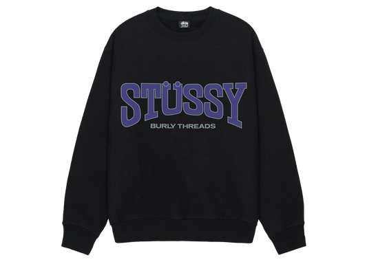 Stüssy Crewneck Burly Threads Black