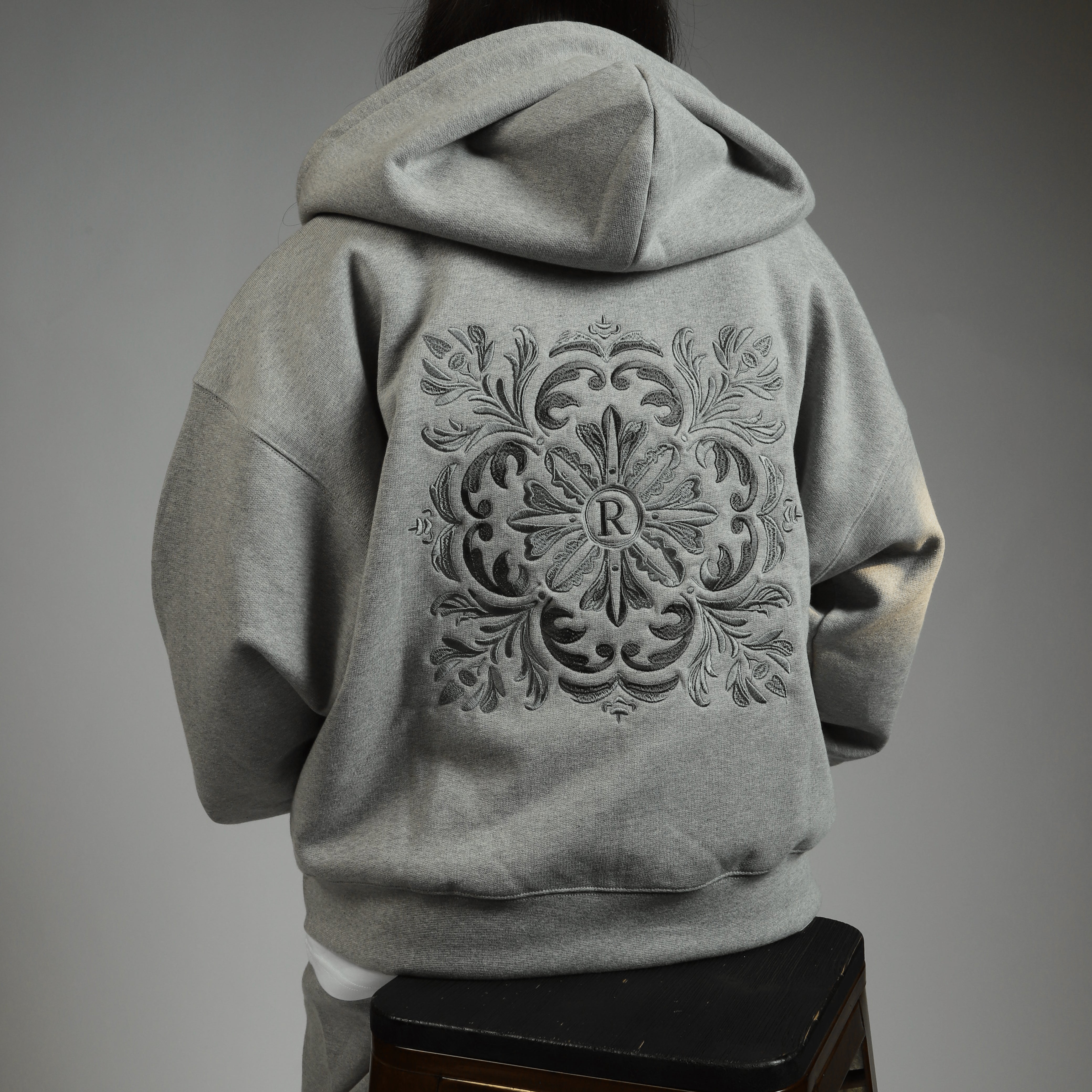 Noble Zip-Up Hoodie Grey