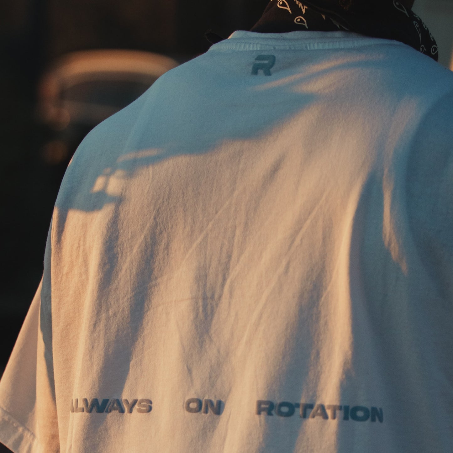 Rotation T-Shirt White Baby Blue