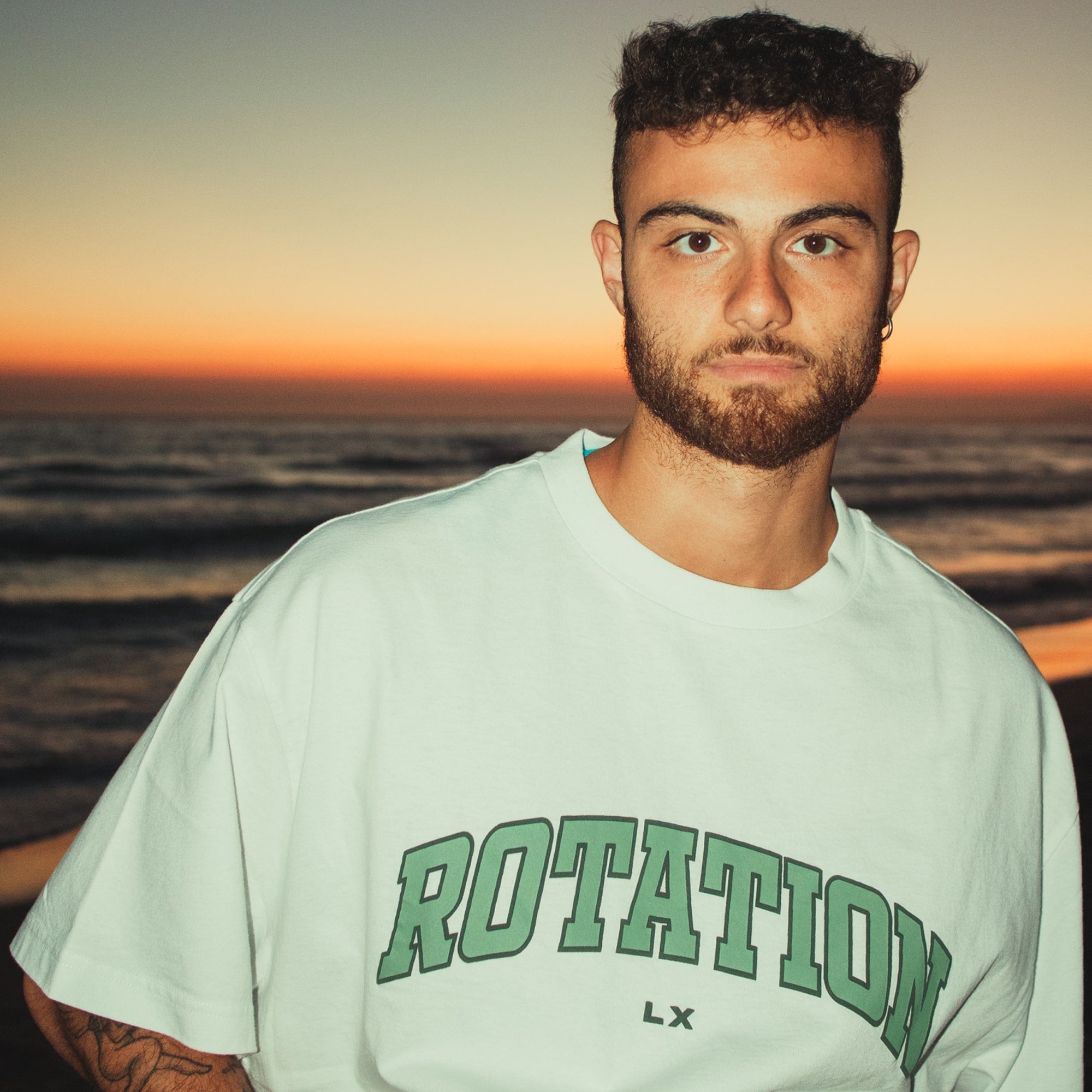 Rotation T-Shirt White Green