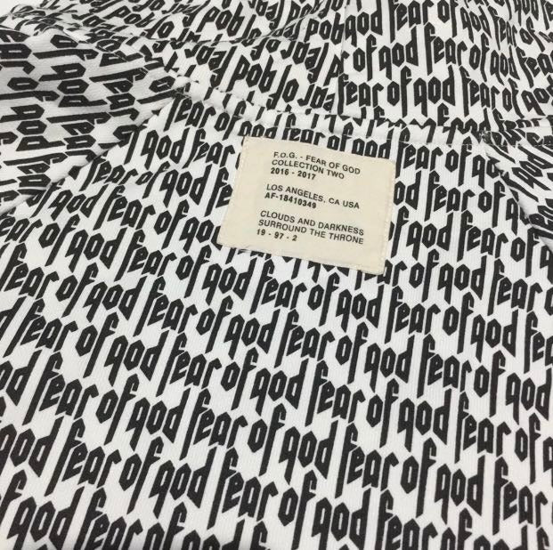 Fear of God x Pacsun All Over Hoodie Black and White