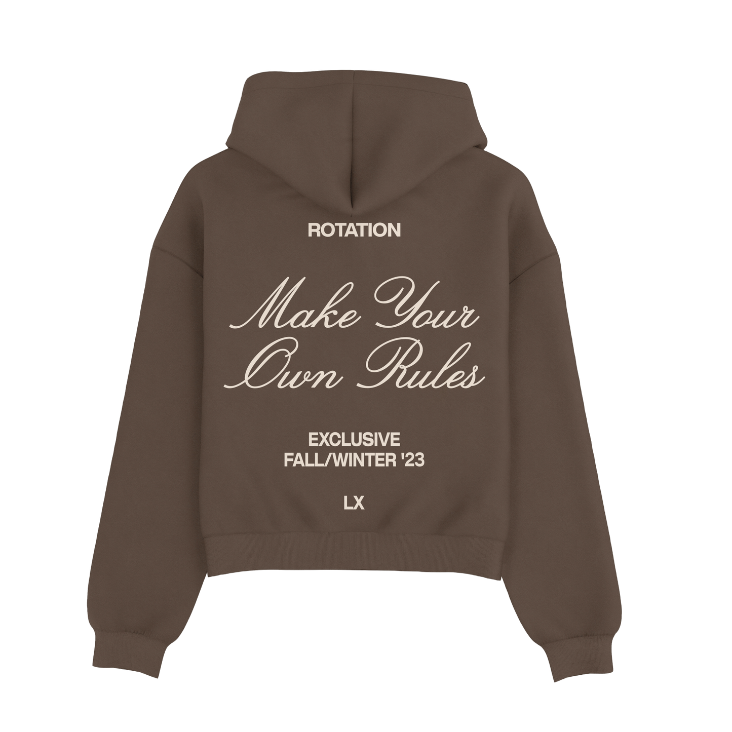 Make Your Own Rules Zip Up Hoodie Mocha Rotation