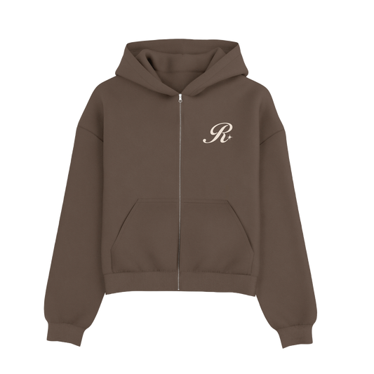 Make Your Own Rules Zip-Up Hoodie Mocha