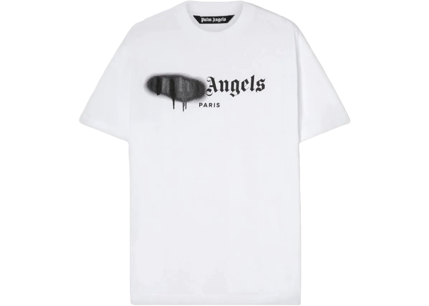Palm Angels Paris Sprayed Logo T-Shirt White