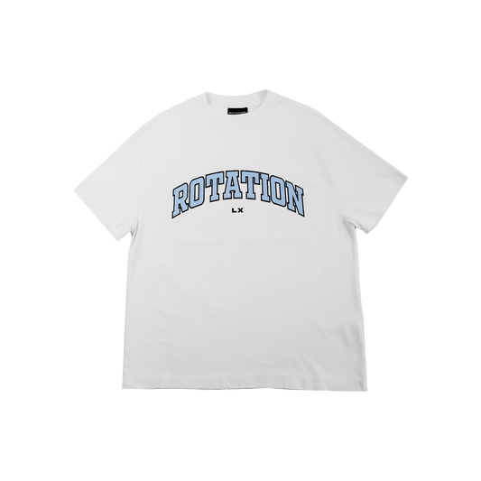 Rotation T-Shirt White Baby Blue