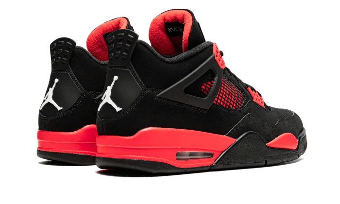Black and red jordan 4 hot sale